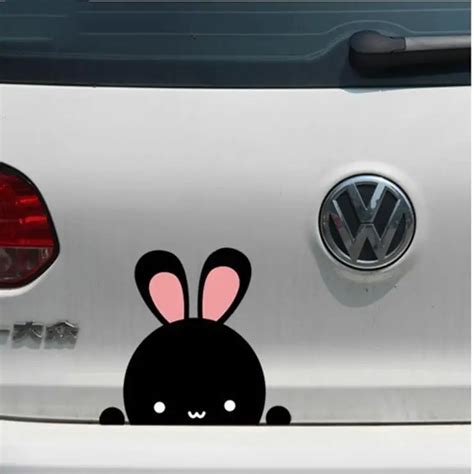 aliauto car styling funny rabbit cute car sticker decal for toyota ford focus chevrolet