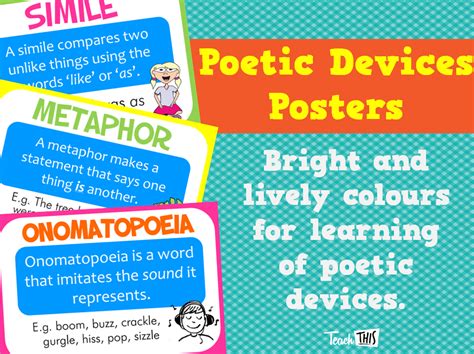Poetic Devices Posters Poetic Devices Similes And Metaphors Poetic