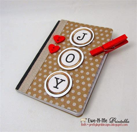 Ewe N Me Printables Mini Journals With Typewriter Keys