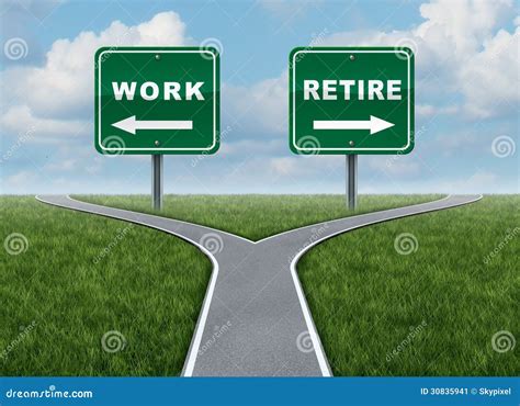 Work or Retire stock illustration. Illustration of destination - 30835941