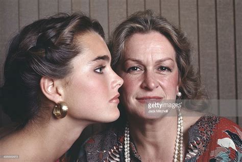 Portrait Of American Model And Actress Brooke Shields And Her Mother