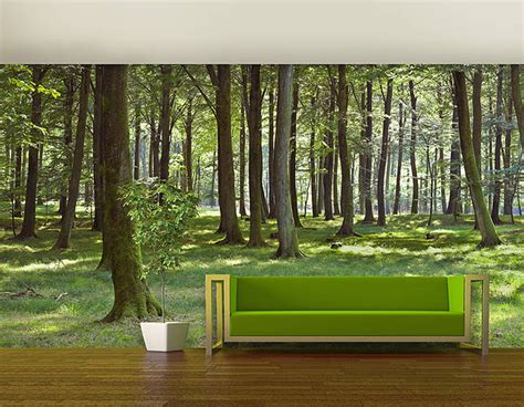 Woodland Forest Self Adhesive Wall Mural Contemporary