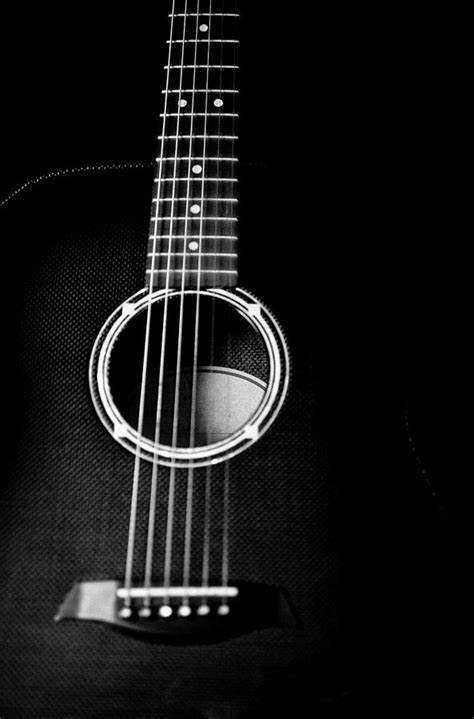 Acoustic Guitar Black And White Artistic Image Photograph By Jani Bryson