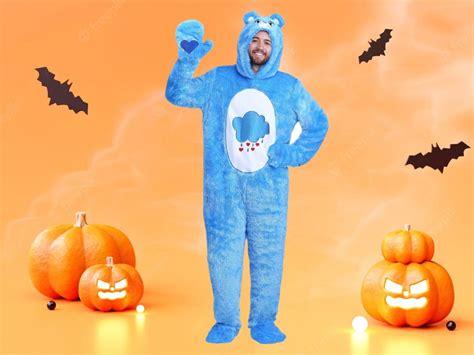 care bears classic adult grumpy bear halloween costume size m etsy