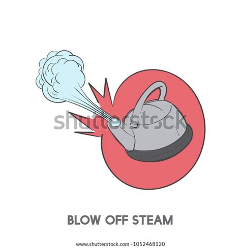 Blow Off Steam Idiom Vector Stock Illustration Shutterstock