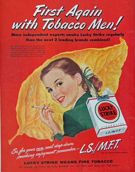 Old Lucky Strike Cigarette Advertisement R199