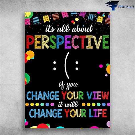Classroom Poster - It's All About Perspective, If You Change Your View