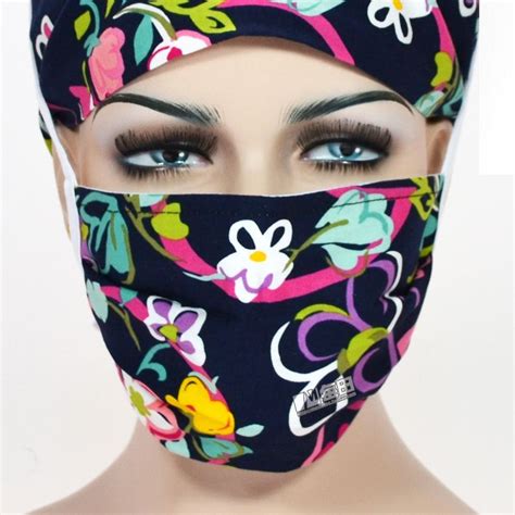 Wholesale 5pcslot 100 Cotton Scrub Surgical Mask Printed Medical Face Masks For Lab Clinic