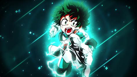 Desktop Wallpaper Izuku Midoriya Green Hair Angry Anime