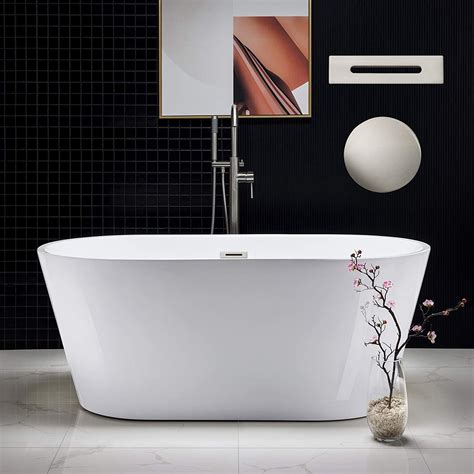 Woodbridge 59 Acrylic Freestanding Bathtub Contemporary Soaking White