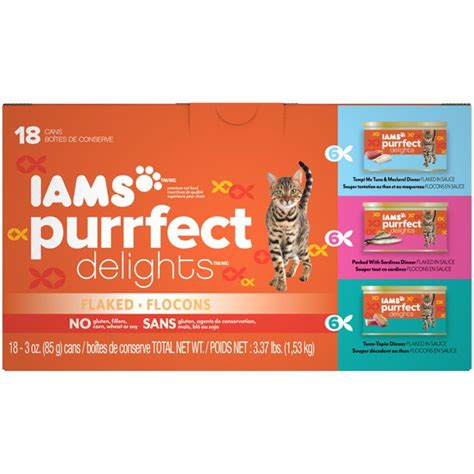 Iams proactive health dry cat food—best for seniors. (18 Pack) Iams Purrfect Delights Variety Pack Flaked Wet ...