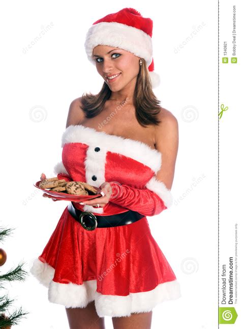 Sexy Mevr Santa Stock Afbeelding Image Of Rood Santa