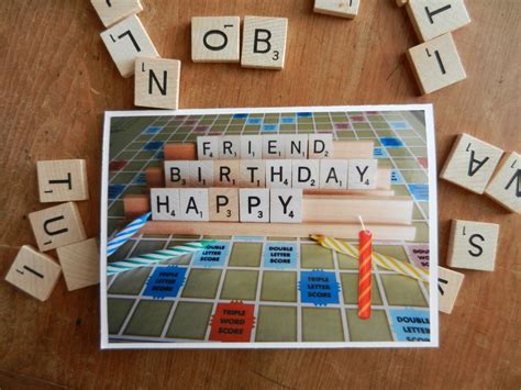 Friend Happy Birthday Handmade Scrabble Or Words By Lindaoakes
