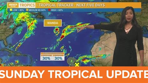 Sunday Tropical Update Wanda And Another Area In The Atlantic Youtube