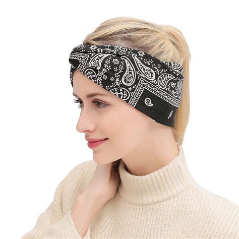 Women Turban Headband Black Headwrap Black Headbands Twist Head Wrap