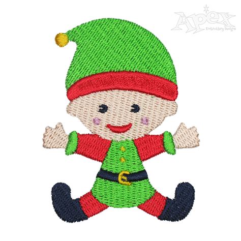 Cutest Little Elf Embroidery Design Apex Monogram Designs And Fonts