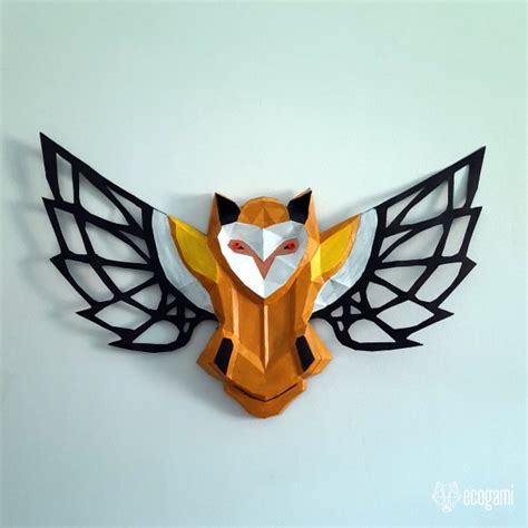 Make Your Own Owl Papercraft Trophy With Our Pdf Template