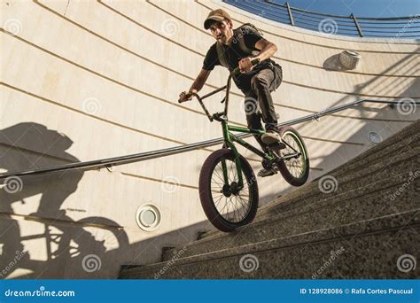 Bmx Rider On The Street Of A City Stock Photo Image Of Bike Jump