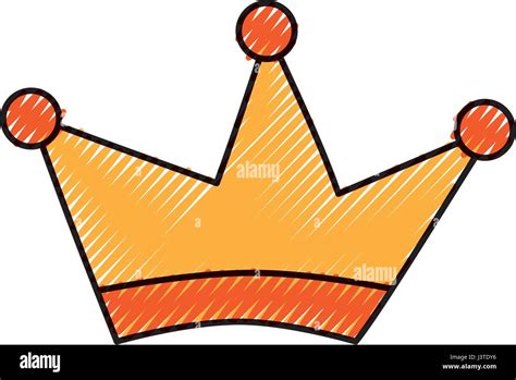 Corona Rey Dibujo Icono Aislado Imagen Vector De Stock Alamy