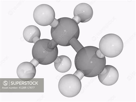 Propane Molecular Model Organic Compound And By Product Of Natural