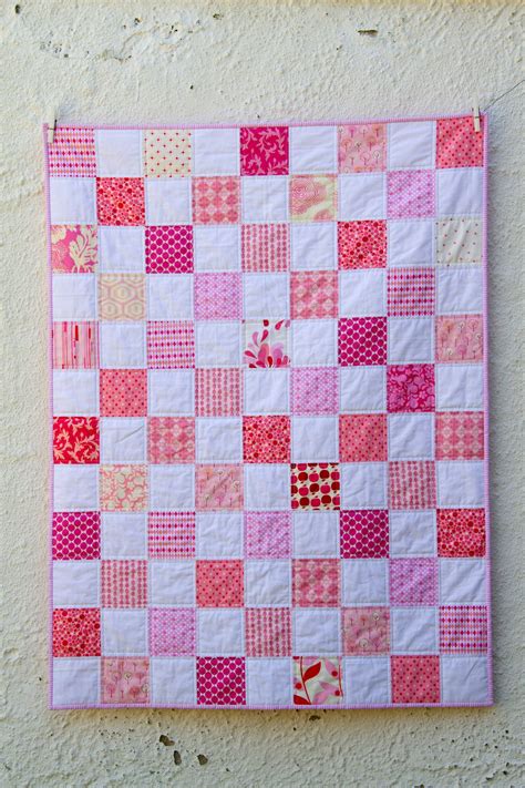 Pink Squares Baby Quilt Pink Quilts Baby Quilts Baby Girl Quilts