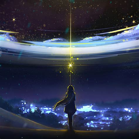 Anime Night Sky Scenery 4k 167 Wallpaper