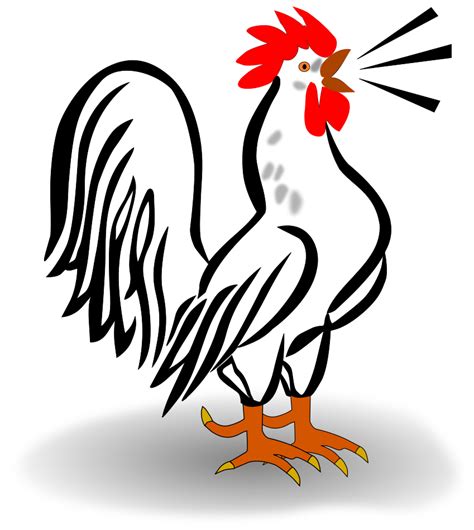 Rooster Crowing Clip Art Image Clipsafari