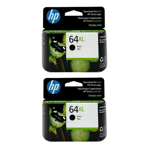 Hp 64xl High Yield Ink 2 Pack Black Original Hp Ink Cartridges