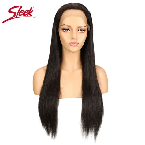 sleek brazilian straight lace front human hair wigs for black women 13 4 straight lace front wig