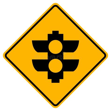 Signals Ahead Symbol Sign Vector Illustration Isolated On White