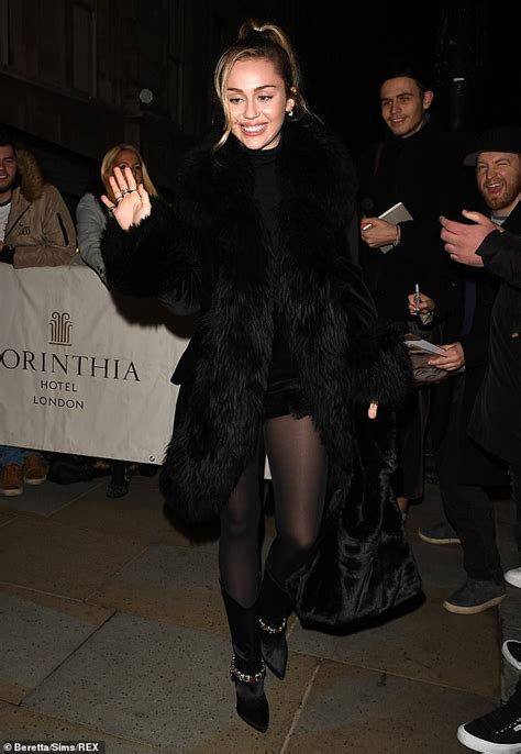 Miley Cyrus Fur Coat