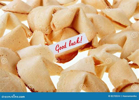 Good Luck Fortune Cookies Stock Photo Image Of Happy Learn 8270524