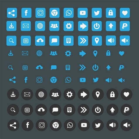 Vector Buttons And Icons Web Ui Kit Mels Brushes