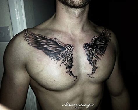 Wings Chest Tattoo Best Tattoo Design Ideas