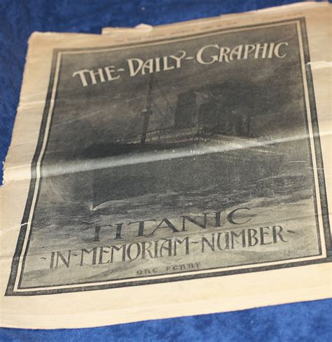 The Daily Graphic Newspaper In Memoriam Of The Titanic Original Print