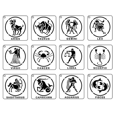 Zodiac Signs Stencils