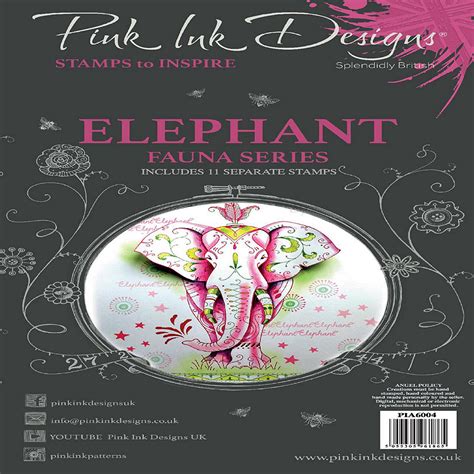 Pink Ink Designs Elephant A6 Clear Stamp Set Oriental Trading