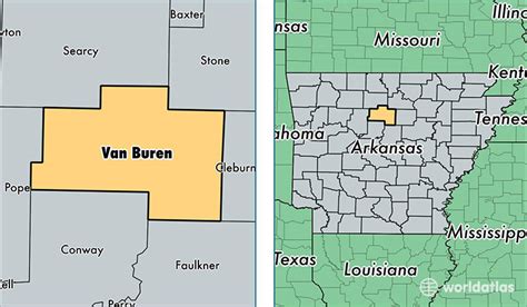 Van Buren County Arkansas Map Of Van Buren County Ar
