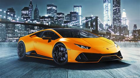 Lamborghini Huracán Evo Fluo Capsule 2021my Orange Front Three Quarter