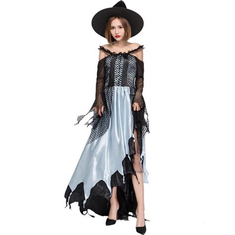 Adult Women Halloween Gothic Witch Costume Black Long Sleeve Retro