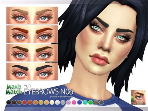 Pralinesims Mm Eyebrows N06 Yuri Eyebrows Maxis Match Sims 4