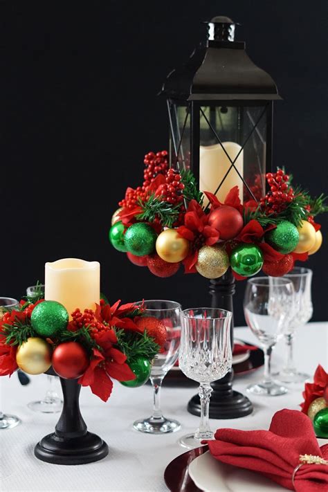 easy diy christmas ornament centerpiece for the perfect tablescape christmas centerpieces diy