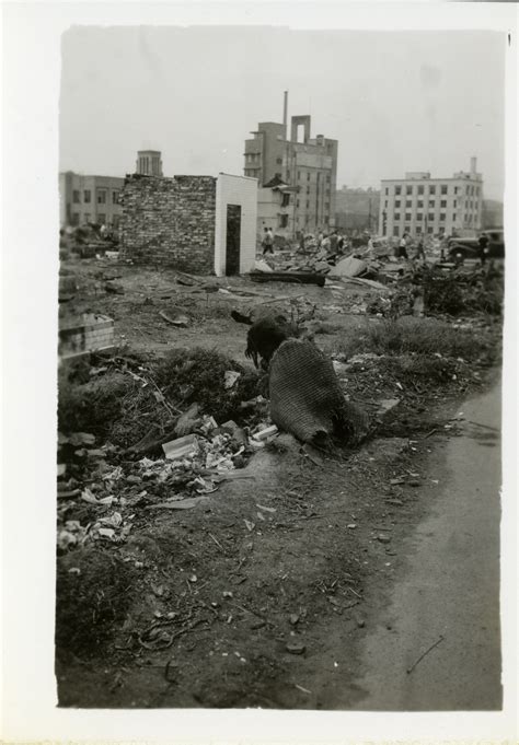 Homeless Japanese At Bombed Site Japan 1945 The Digital Collections