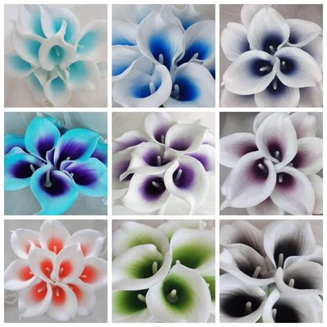 Lily Garden Artificial Picasso Calla Lilies Real Touch Flowers Diy
