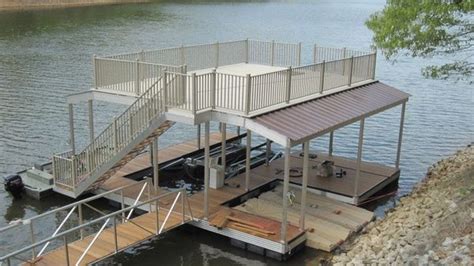 Aluminum And Stainless Cable Railing Floating Boat Docks Lake