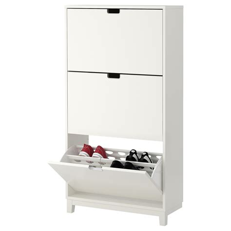 StÄll Shoe Cabinet With 3 Compartments White 79x148 Cm Ikea Ireland