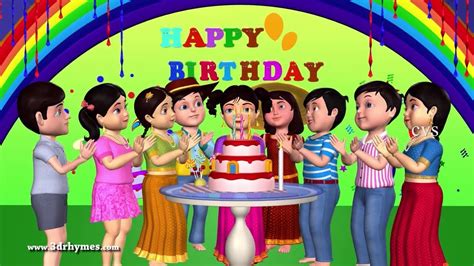 Happy Birthday Song 3d Animation English Nursery Rhymes And Songs For