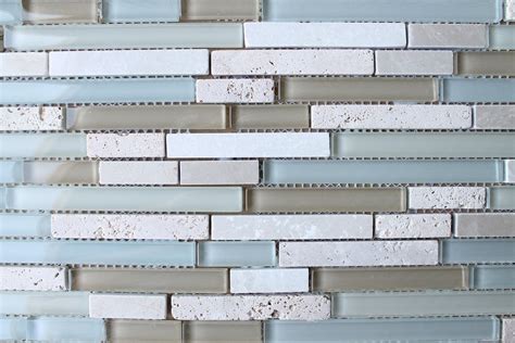 Bliss Spa Stone And Glass Linear Mosaic Tiles Rocky Point Tile