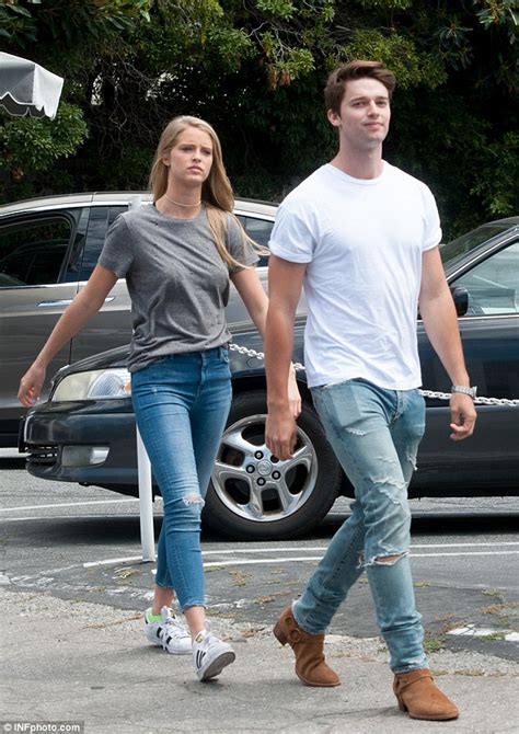 patrick schwarzenegger and model girlfriend abby champion cosy up daily mail online