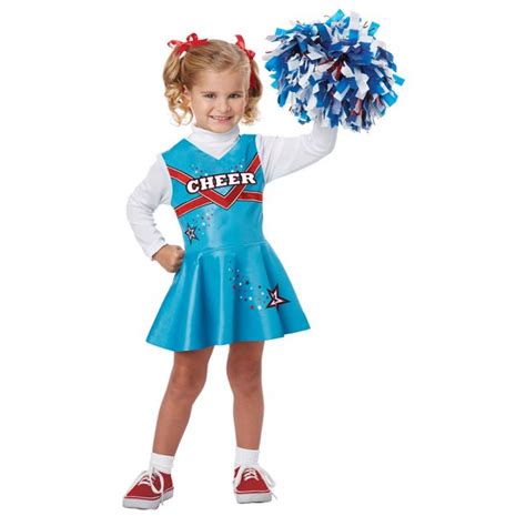 California Costumes Girls Cheerleader Costume Cheer Leader Dress And Pom Set 4 6